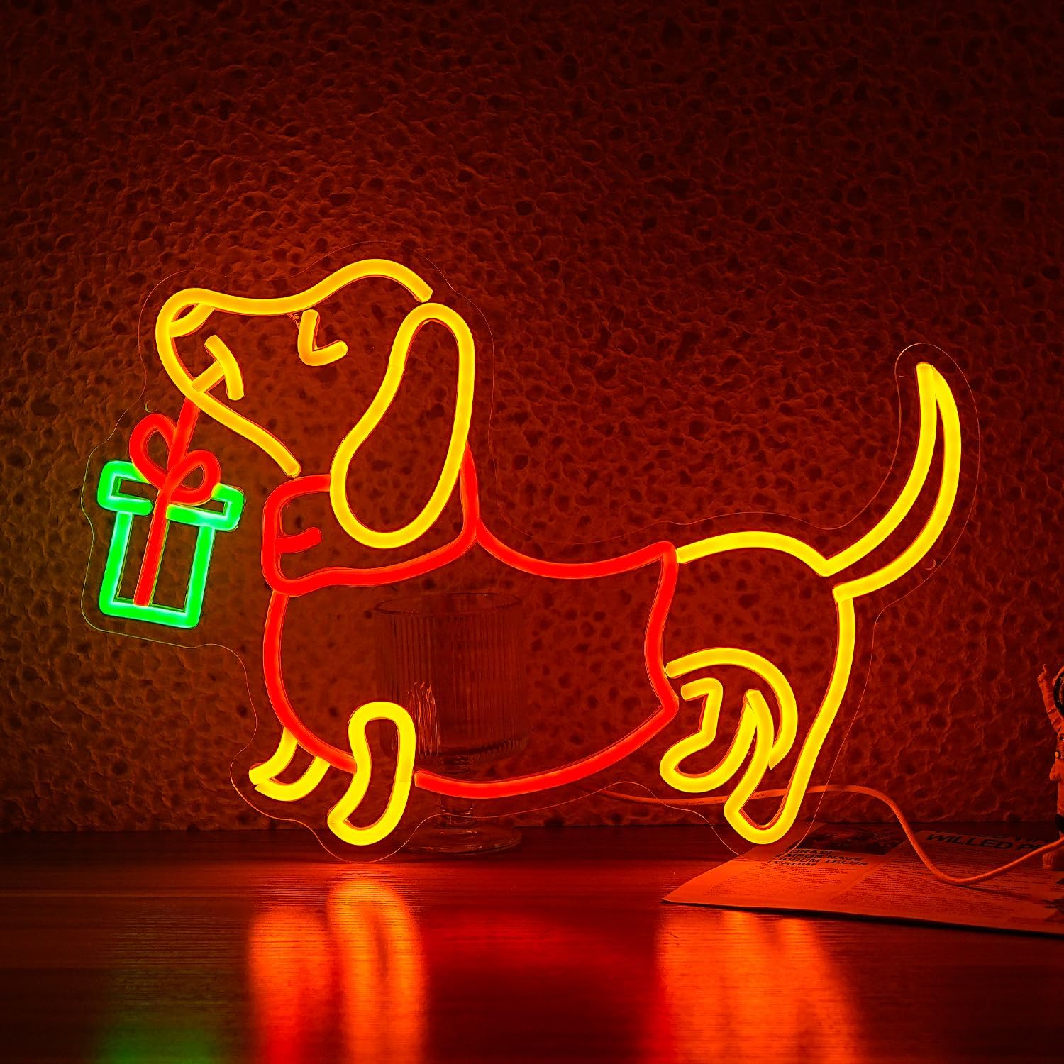 Lighting Home Decor Ideas - Letrero de neón de perro salchicha