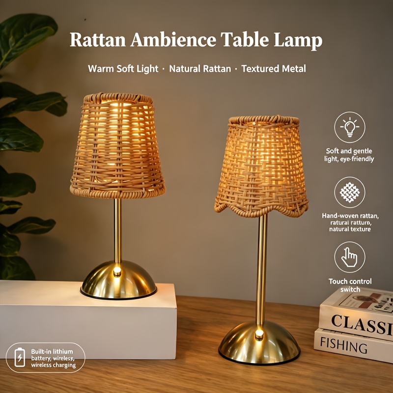 Lámpara de Mesa de Ratán Tejid - Touch Dimmer Lamp reseña y precio