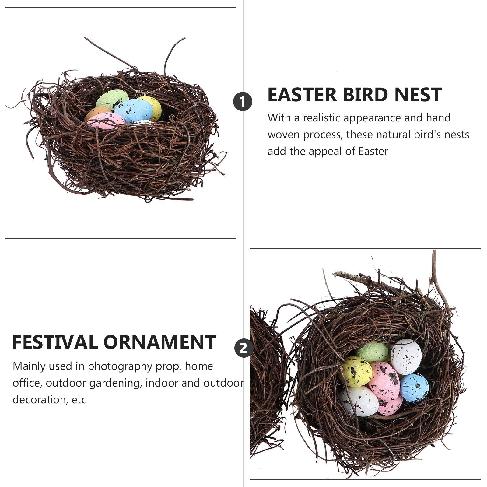 Juego de 2 Nidos de Huevos de  - Lighting Home Decor Items reseña y precio