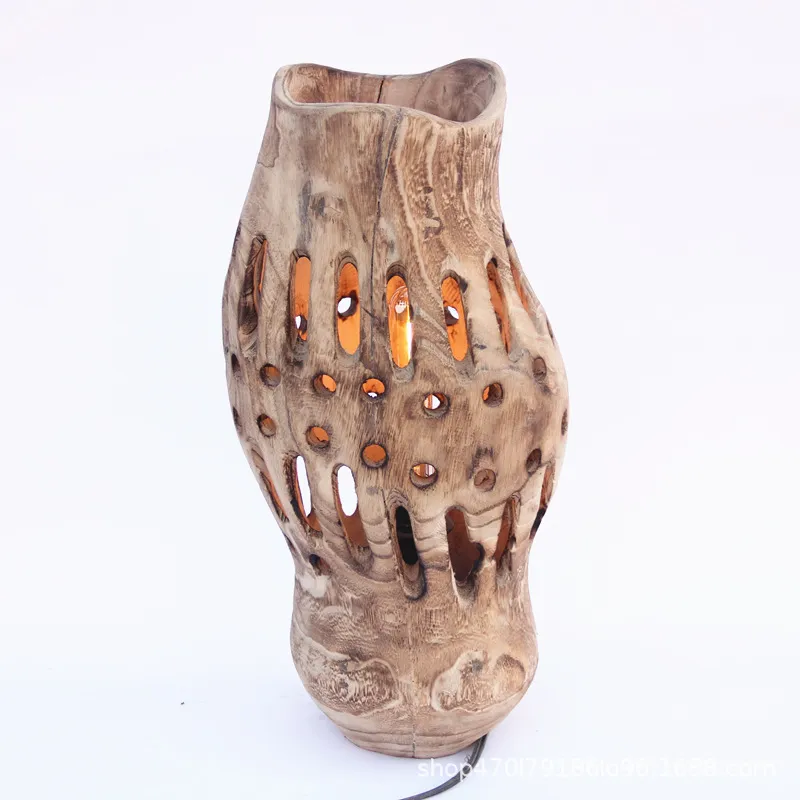 Lámpara de pie de madera hueca - Home Decor Lighting Manufacturer reseña y precio