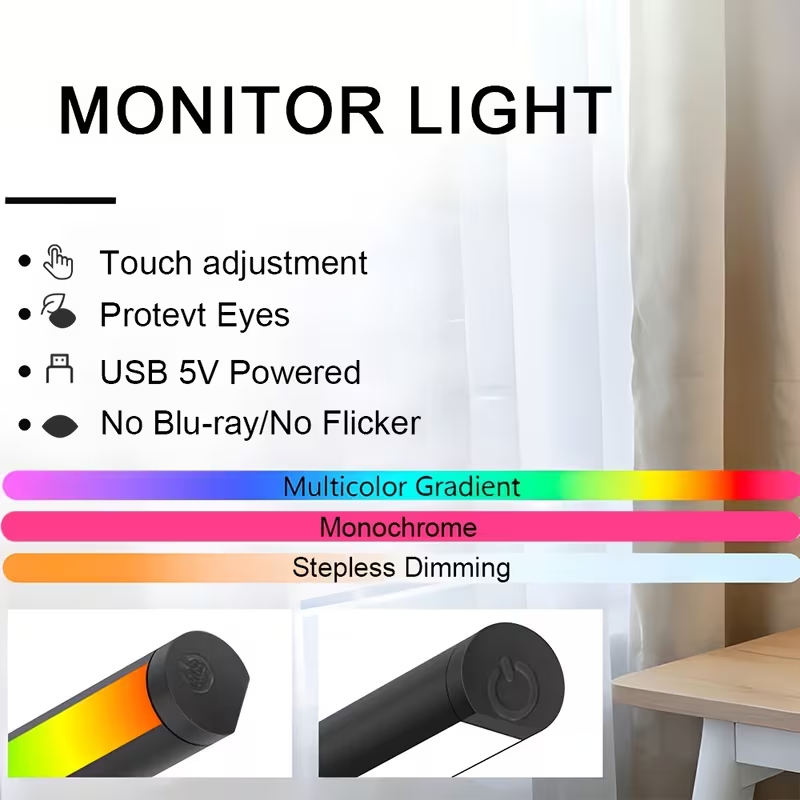 Barra de luz LED para monitor, - Touch Dimmer Lamp reseña y precio