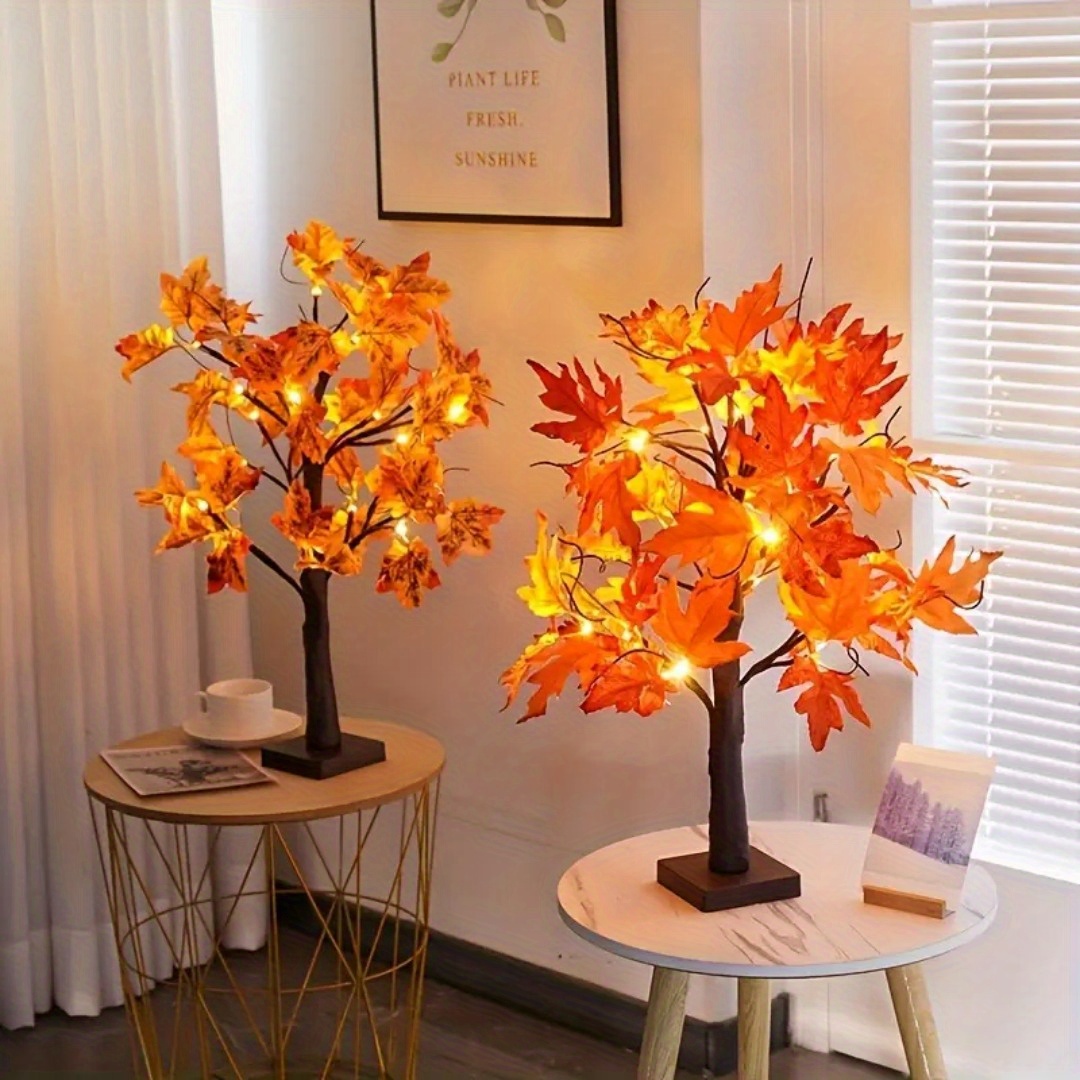 Árbol de arce iluminado de 24  - Home Decor Lighting Tree reseña y precio